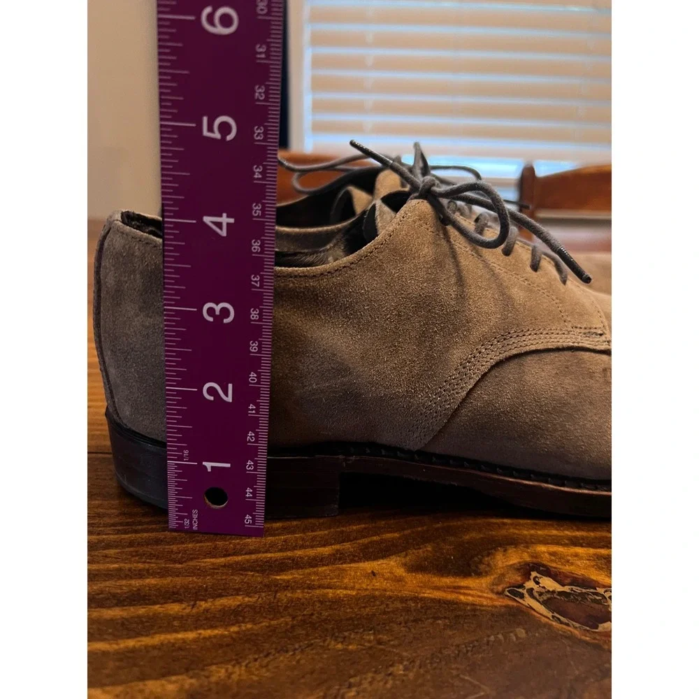 Walk-Over Suede Derby Shoes Men 11 M Taupe Lace Up Made in USA EUC